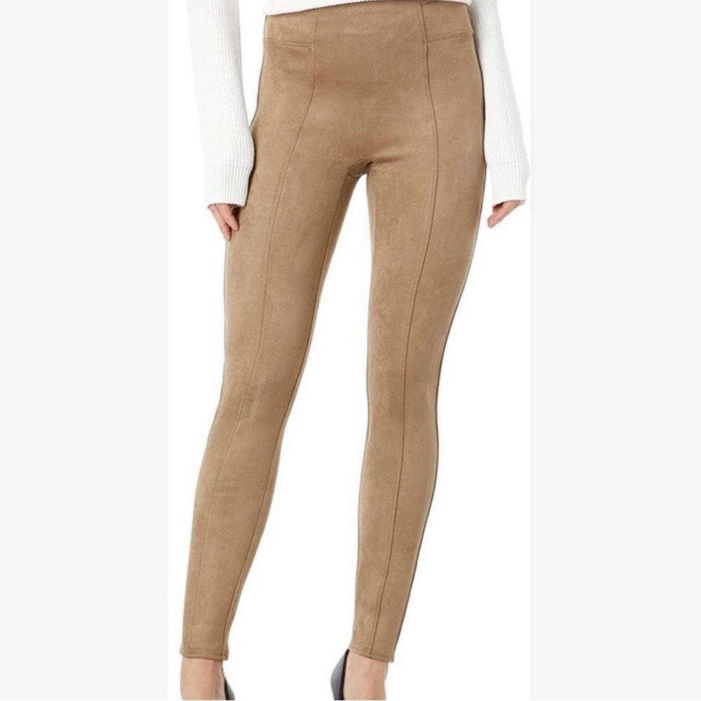 Spanx Faux Suede Leggings size small tan nude colored